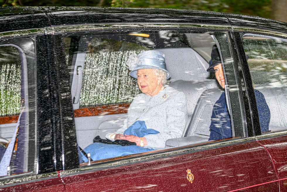 Queen Elizabeth II attends church