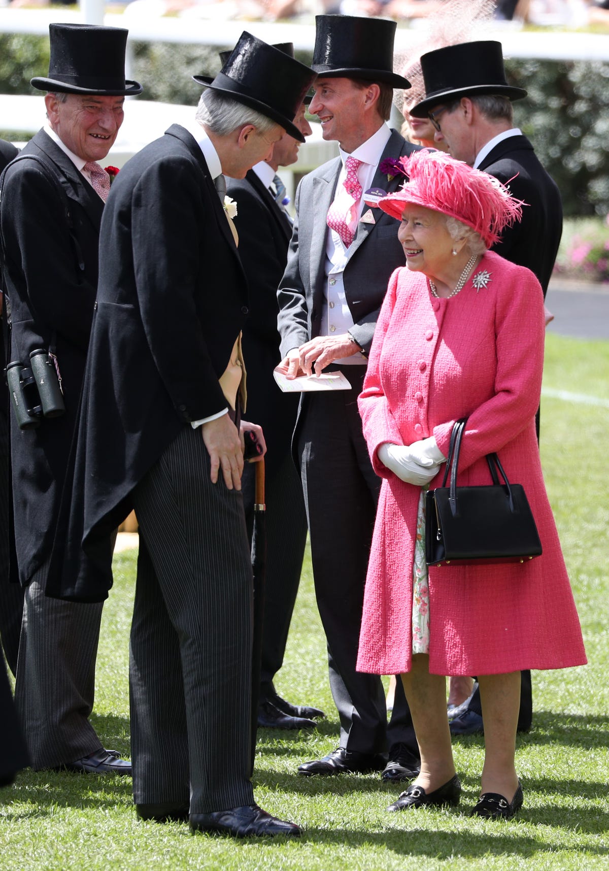 Queen Elizabeth Is Tickled Pink At The Royal Ascot