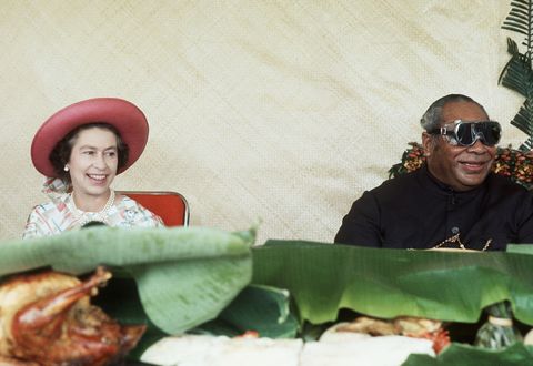 TON: Queen Elizabeth II with the King of Tonga