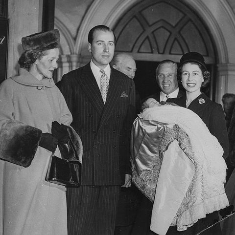 Queen Elizabeth II With Lord And Lady Porchester