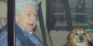 Queen elizabeth leaves London with dog