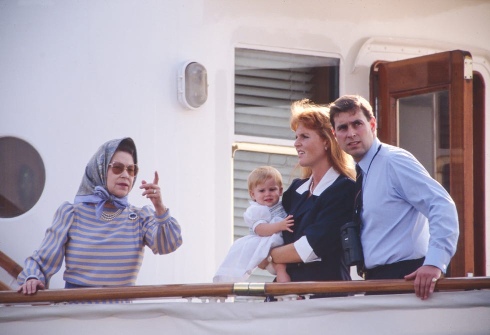 royals depart portsmouth on the royal yacht britannia for the traditional wester isle's cruise