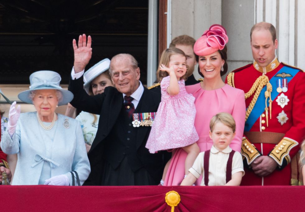 princess charlotte and prince george with the queen and prince philip in 2017