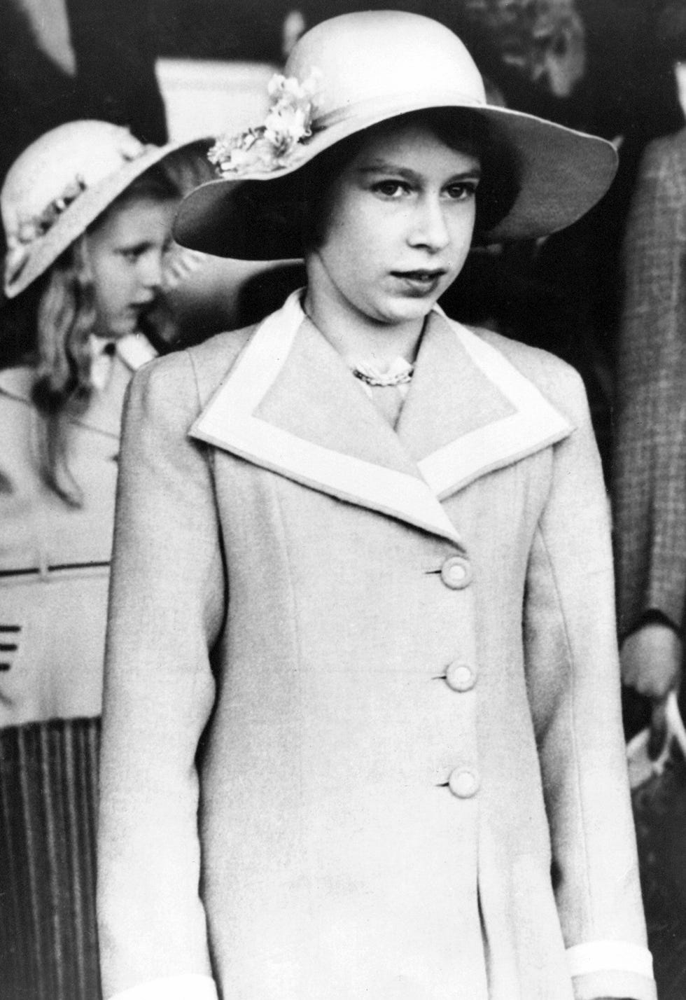 queen elizabeth ii princess elizabeth seen in the royal box at the aldershot military tattoo in 1938