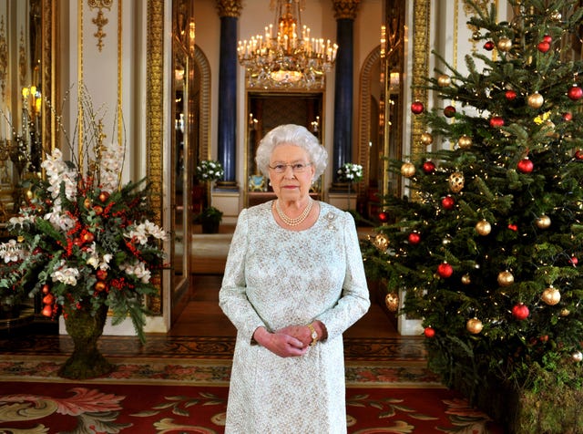 Queen Elizabeth II's 2012 Christmas Broadcast At Buckingham Palace