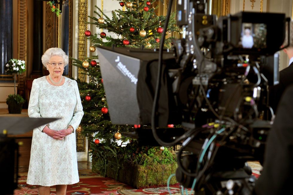 Queen Elizabeth II's 2012 Christmas Broadcast At Buckingham Palace