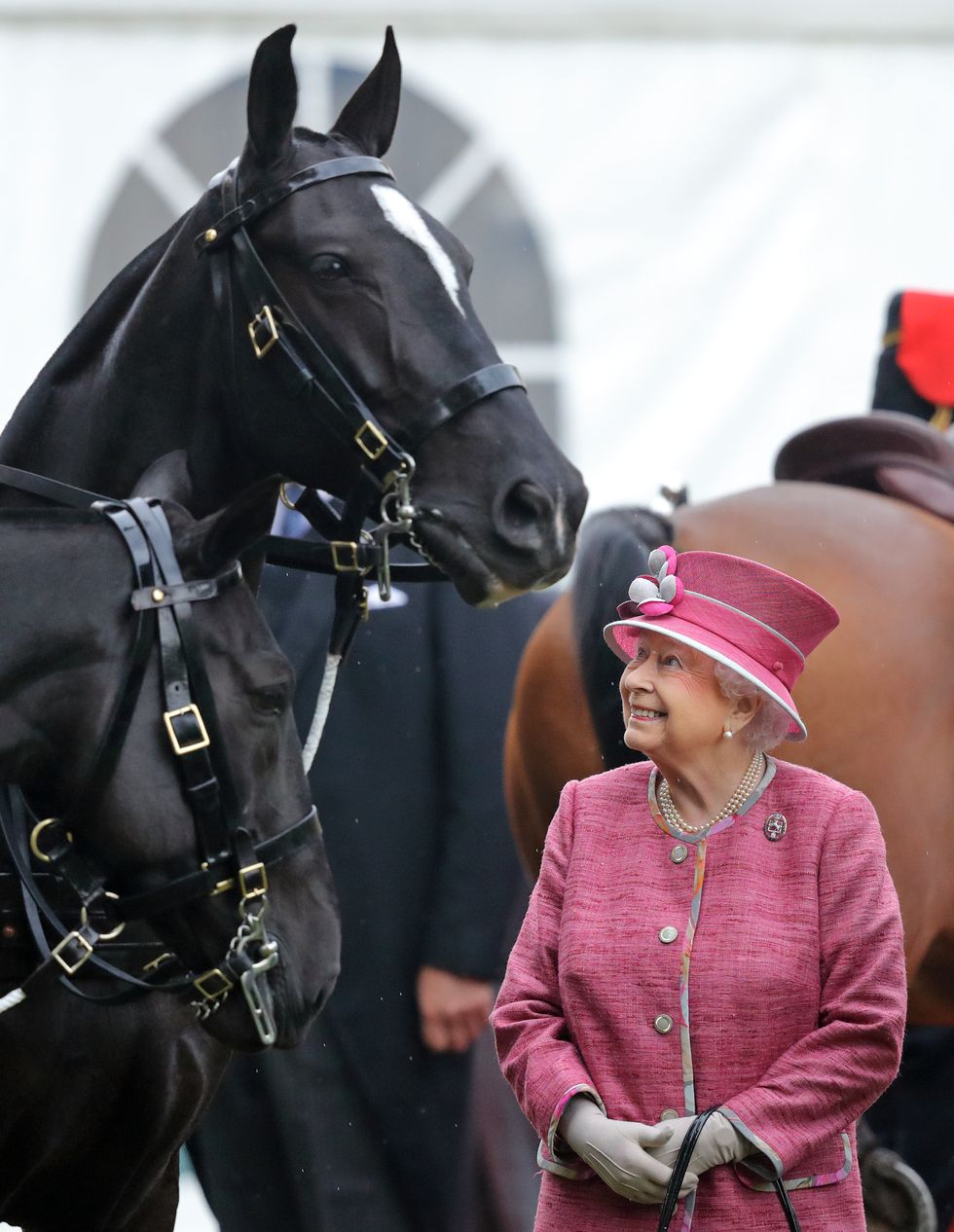 The Queen Attends The King's Troop 70th Anniversary Parade