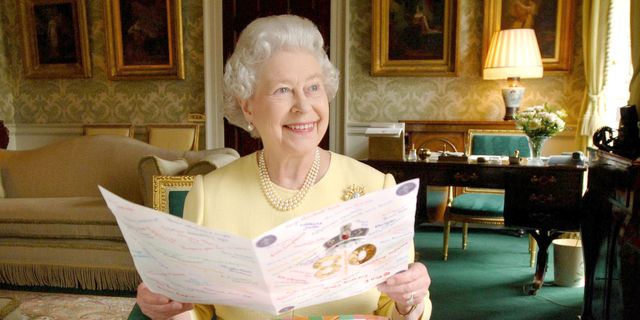 HM Queen Elizabeth II Displays Cards Sent For Her 80th Birthday - April 20, 2006