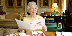 HM Queen Elizabeth II Displays Cards Sent For Her 80th Birthday - April 20, 2006