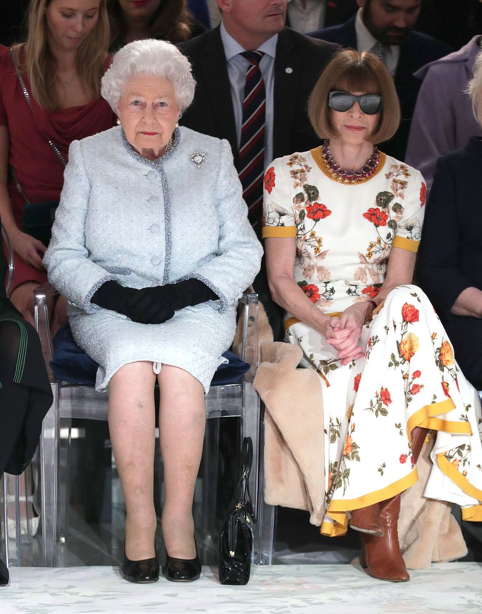the queen presents the inaugural queen elizabeth ii award for british design at london fashion week