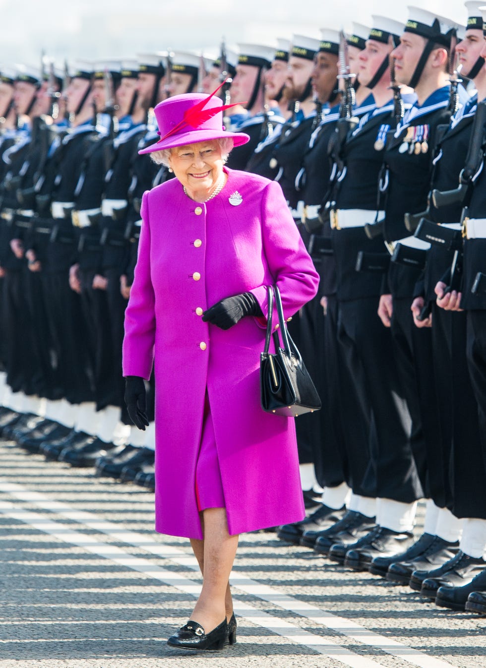 the queen visits hms ocean