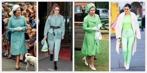 queen elizabeth monochrome outfits