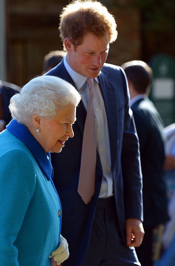 The Queen with Prince Harry