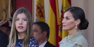 spanish royals attend the national day military parade