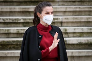 spanish royals visit an exhibition at the national library