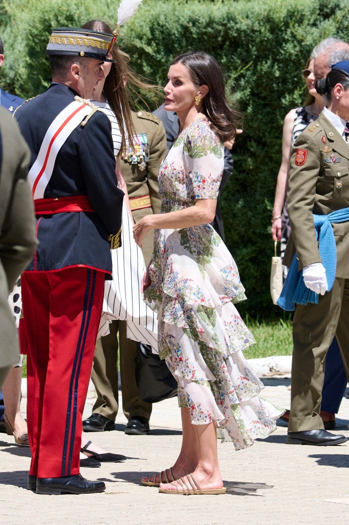 spanish royals attend a military event in zaragoza