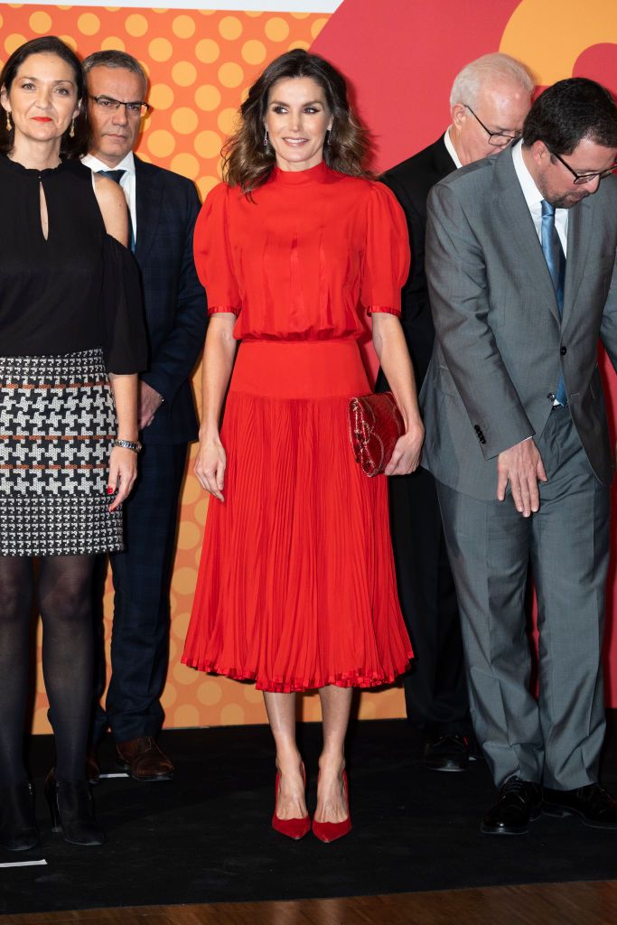 queen letizia of spain attends national fashion awards