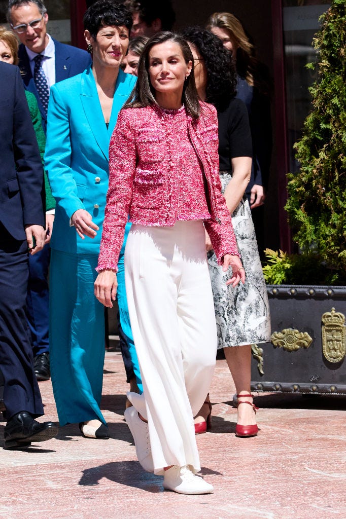 queen letizia attends attend red cross fundraising day