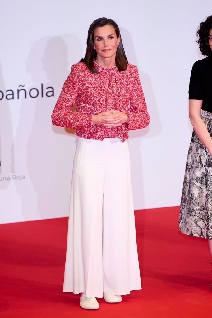 queen letizia attends attend red cross fundraising day