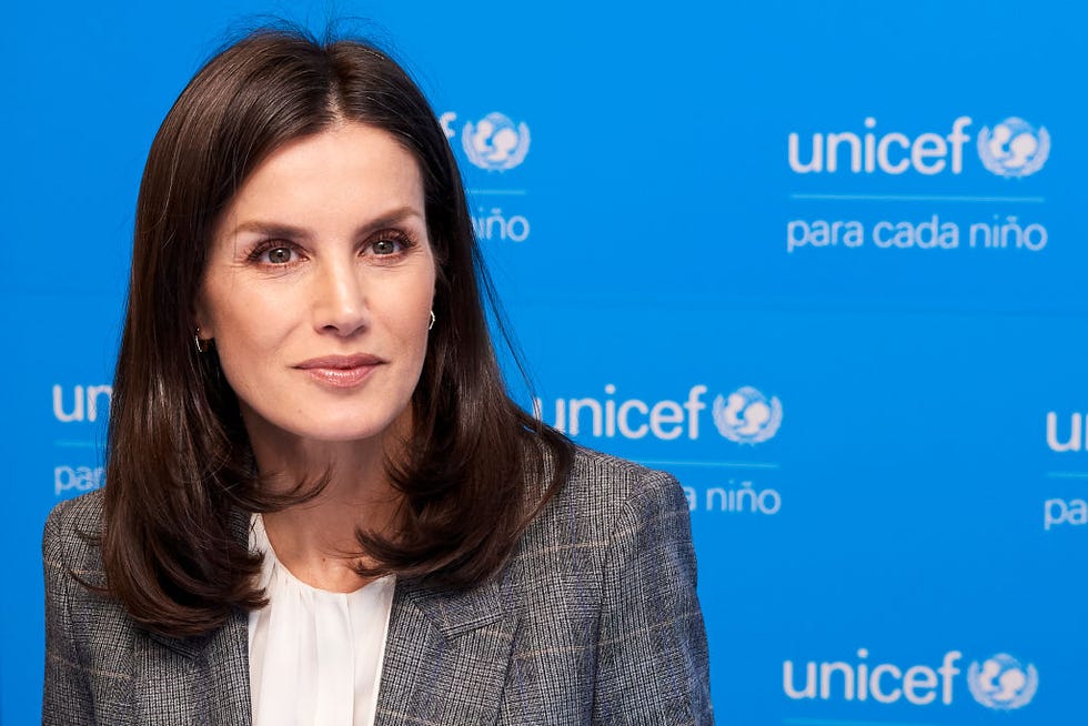 Letizia  en su reunión de UNICEF