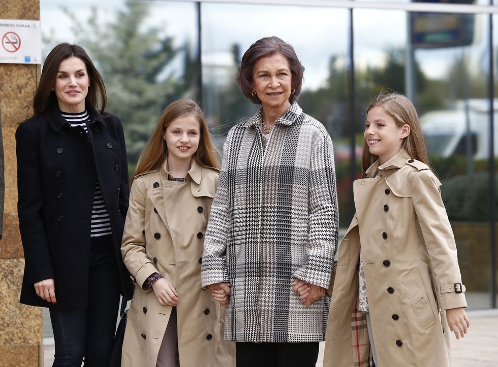 spanish royal family visits king juan carlos at hospital
