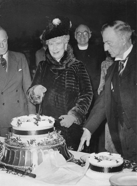 queen mary at a christmas party