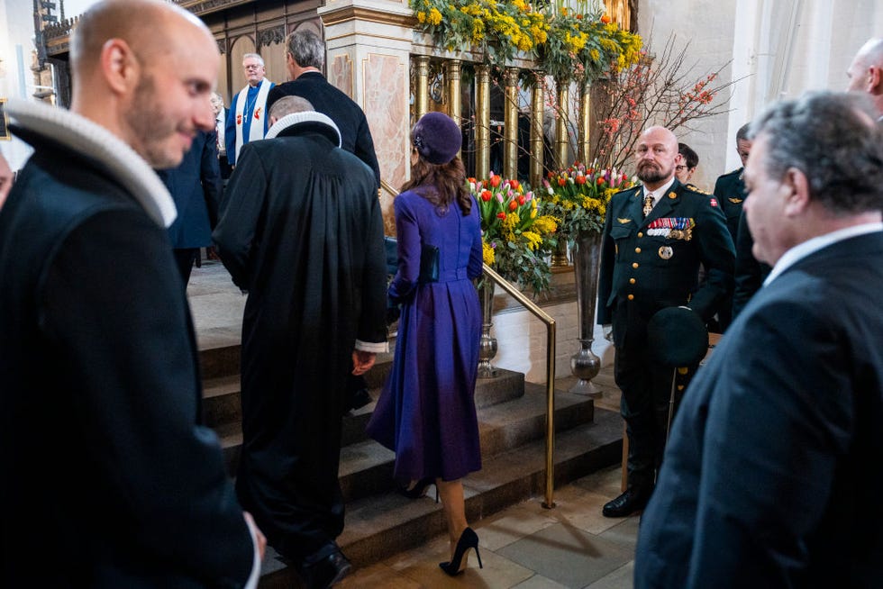 danish royal family participates in church service at aarhus cathedral