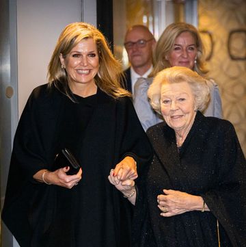 queen maxima of the netherlands and princess beatrix attend the conductor klaus makela concert at the concertgebouw