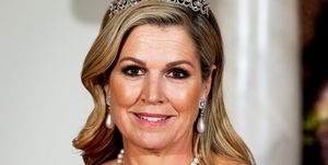 portret van koningin máxima tijdens dag 1 van het staatsbezoek van de franse premier emmanuel macron aan nederland