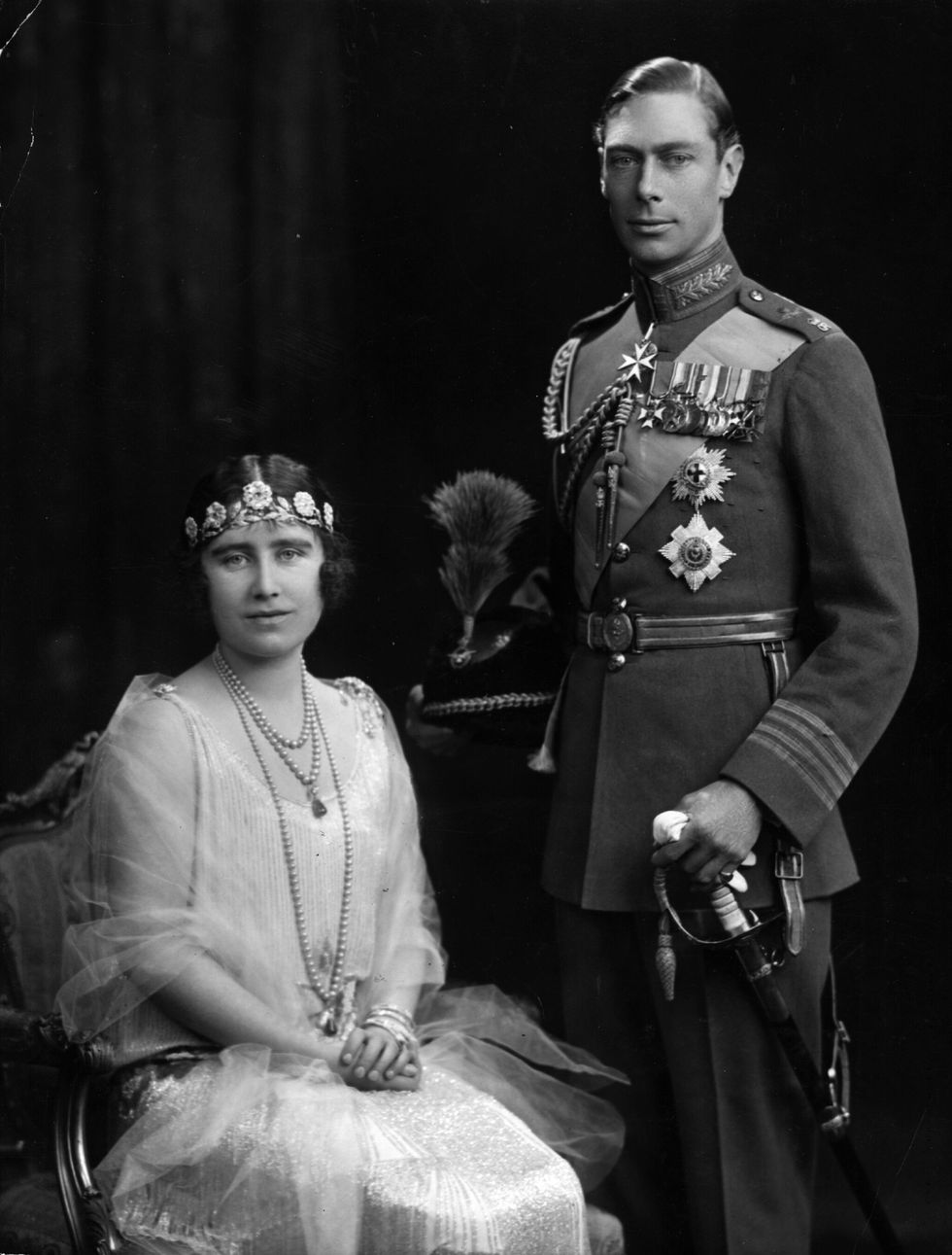 26th april 1923 the duke and duchess of york on their marriage day, later becoming king george vi 1895 1952 and queen elizabeth 1900 2002 photo by hulton archivegetty images