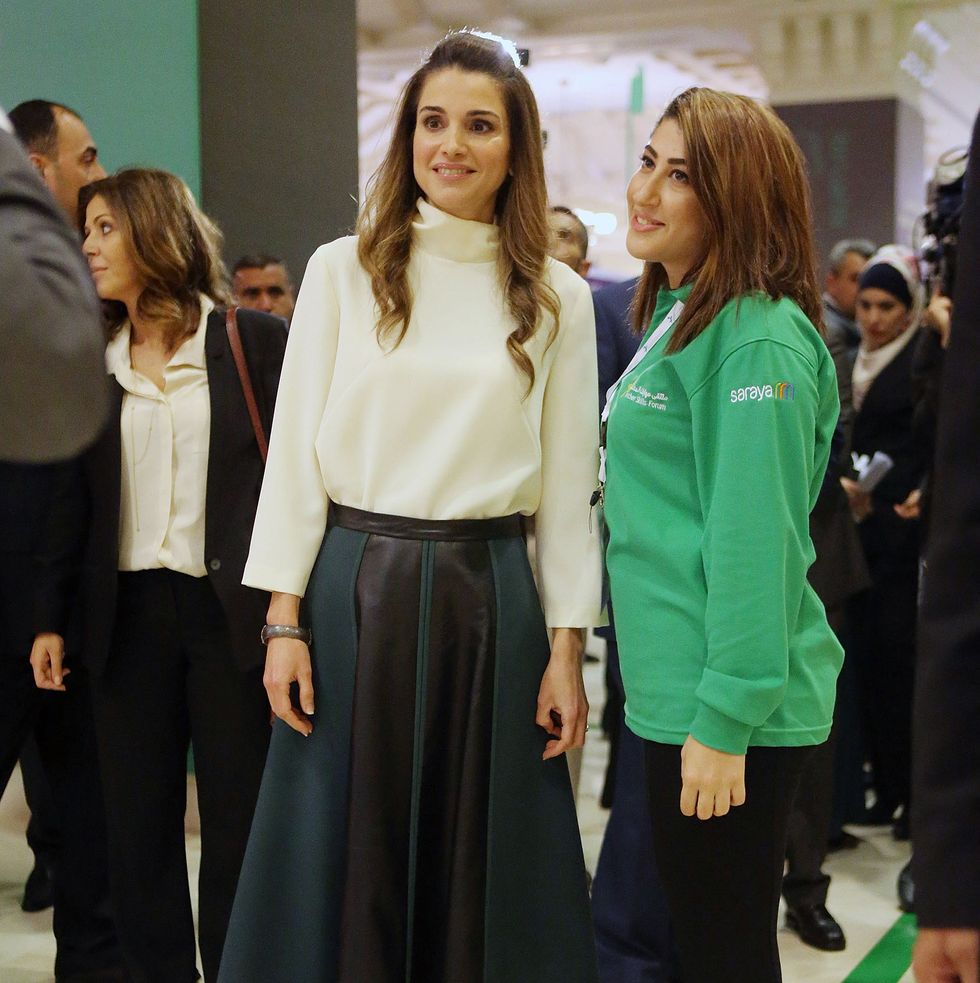 queen rania of jordan attends regional teacher skills forum