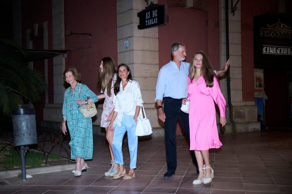 La familia real española vio a Barbie de vacaciones