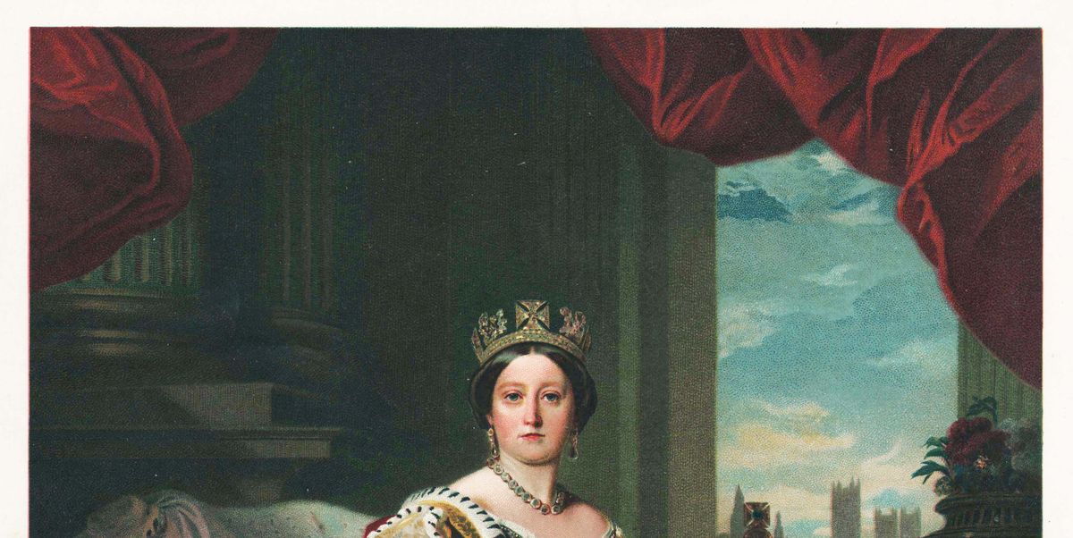 Королева Виктория Англия 19 век пятнистое платье