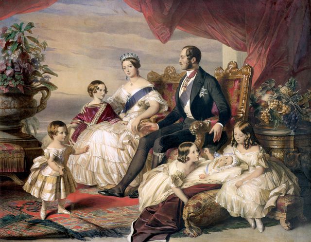 Queen Victoria And Prince Albert With Five Of Their Children' 1846
