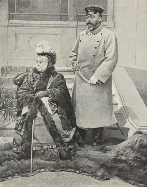 Queen Victoria and her son Prince Edward