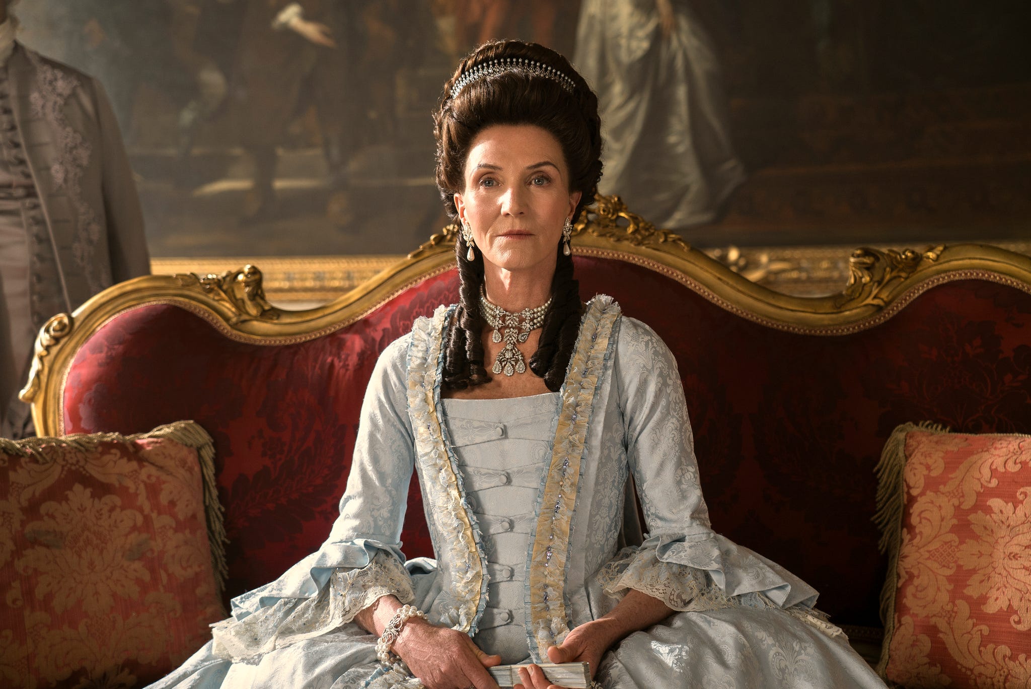 queen charlotte a bridgerton story michelle fairley as princess augusta in episode 102 of queen charlotte a bridgerton story cr liam danielnetflix © 2023