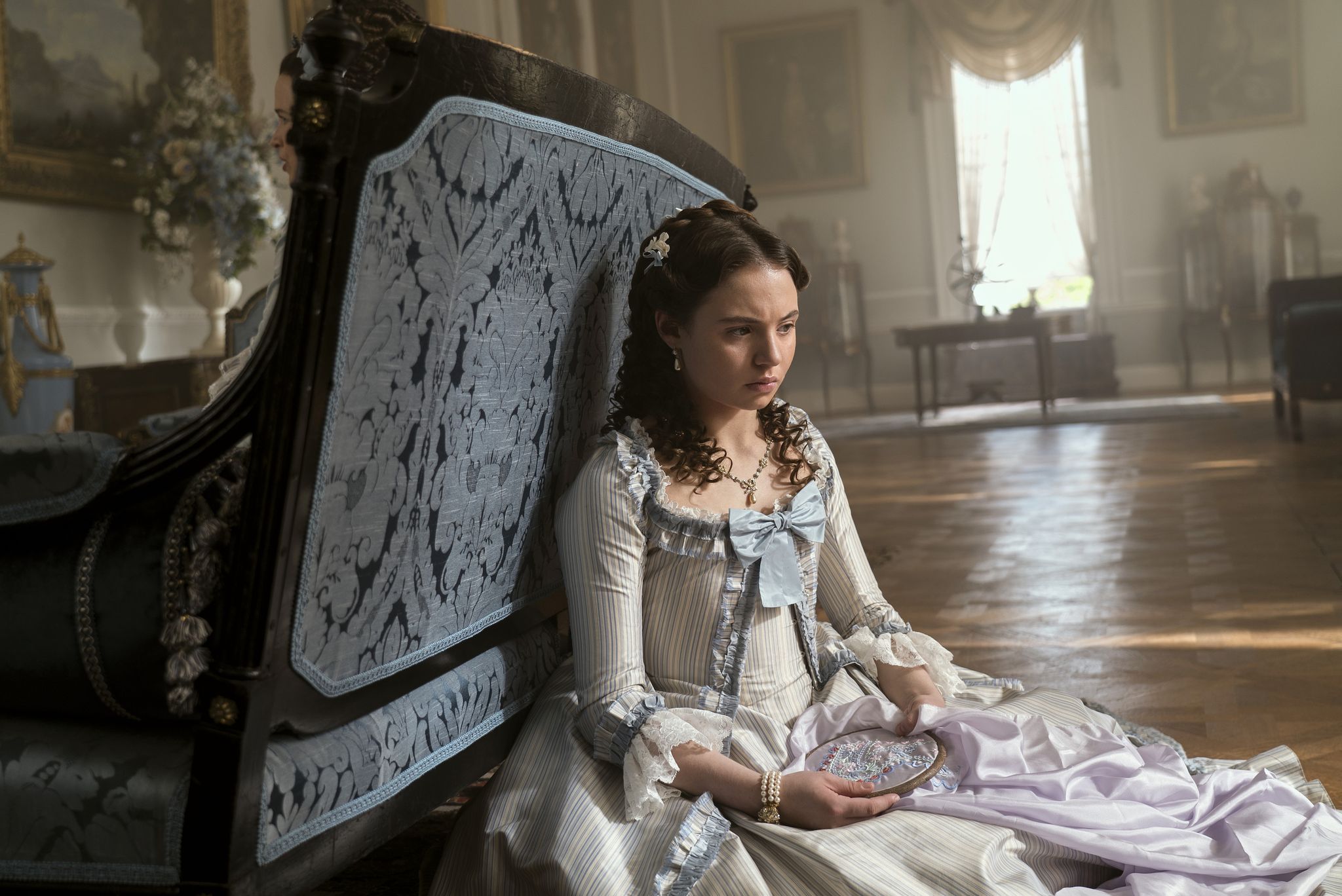 queen charlotte a bridgerton story connie jenkins greig as young violet ledger in episode 103 of queen charlotte a bridgerton story cr liam danielnetflix © 2023