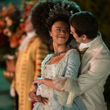 queen charlotte a bridgerton story l to r india amarteifio as young queen charlotte, corey mylchreest as young king george in episode 106 of queen charlotte a bridgerton story cr nick wallnetflix © 2023