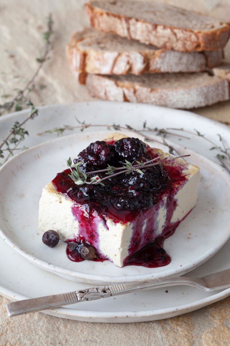 queso feta con compota