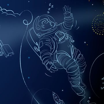 illustratie van astronaut in de ruimte