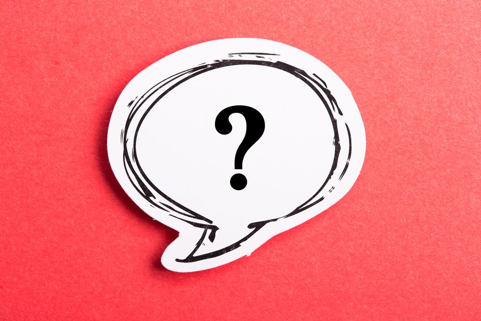 question mark speech bubble isolated