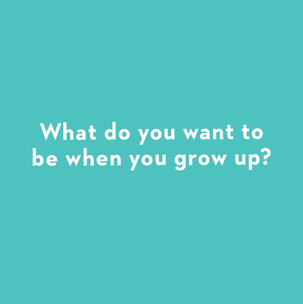 a question card for kids asks what do you want to be when you grow up