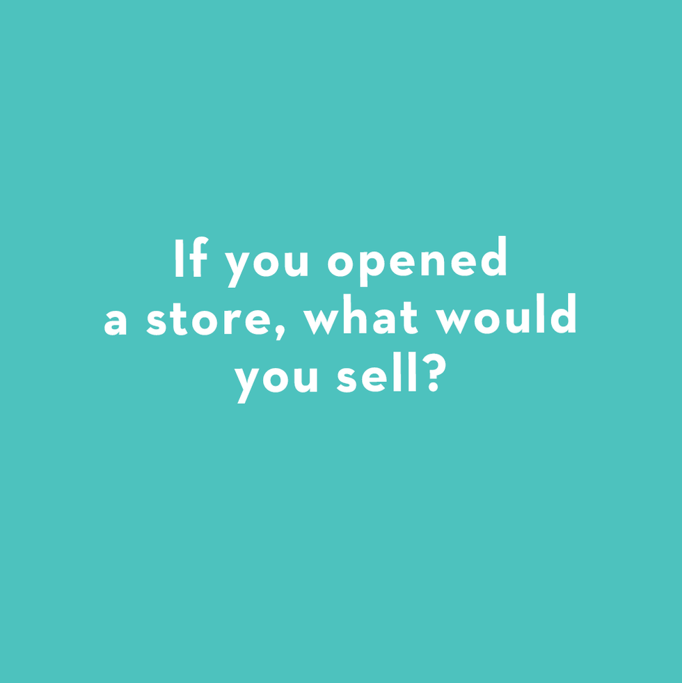 a question card for kids asks if you opened a store, what would you sell