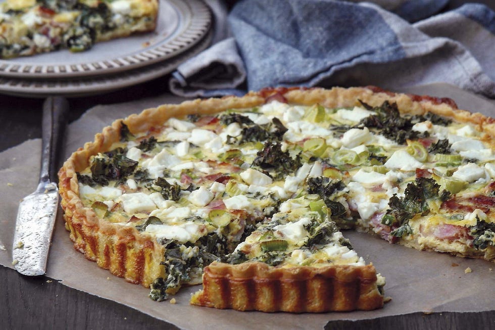 quiche de espinacas y bacon