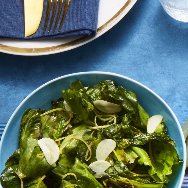 quick charred escarole with sauteed garlic and lemon   memorial day recipes