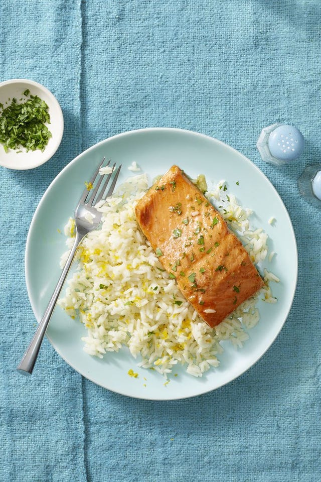 Garlic Butter Salmon and Citrus Rice Recipe