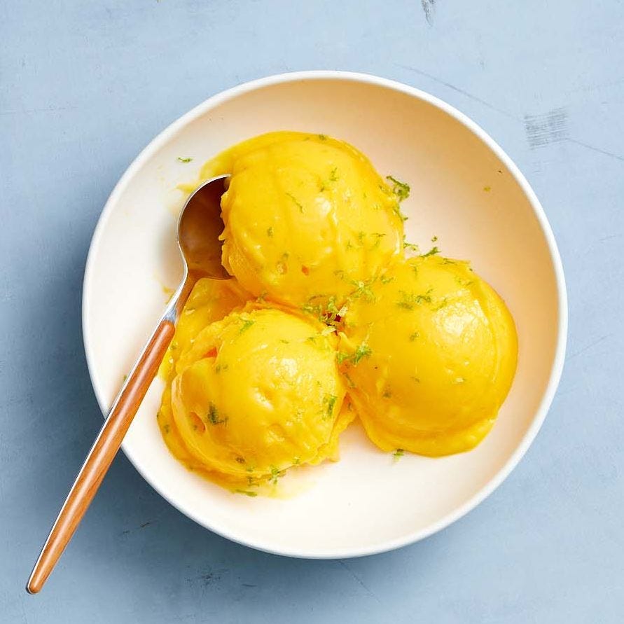 Quick Mango Sorbet With Cardamom quick mango sorbet with cardamom