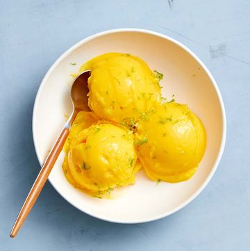 quick mango sorbet with cardamom