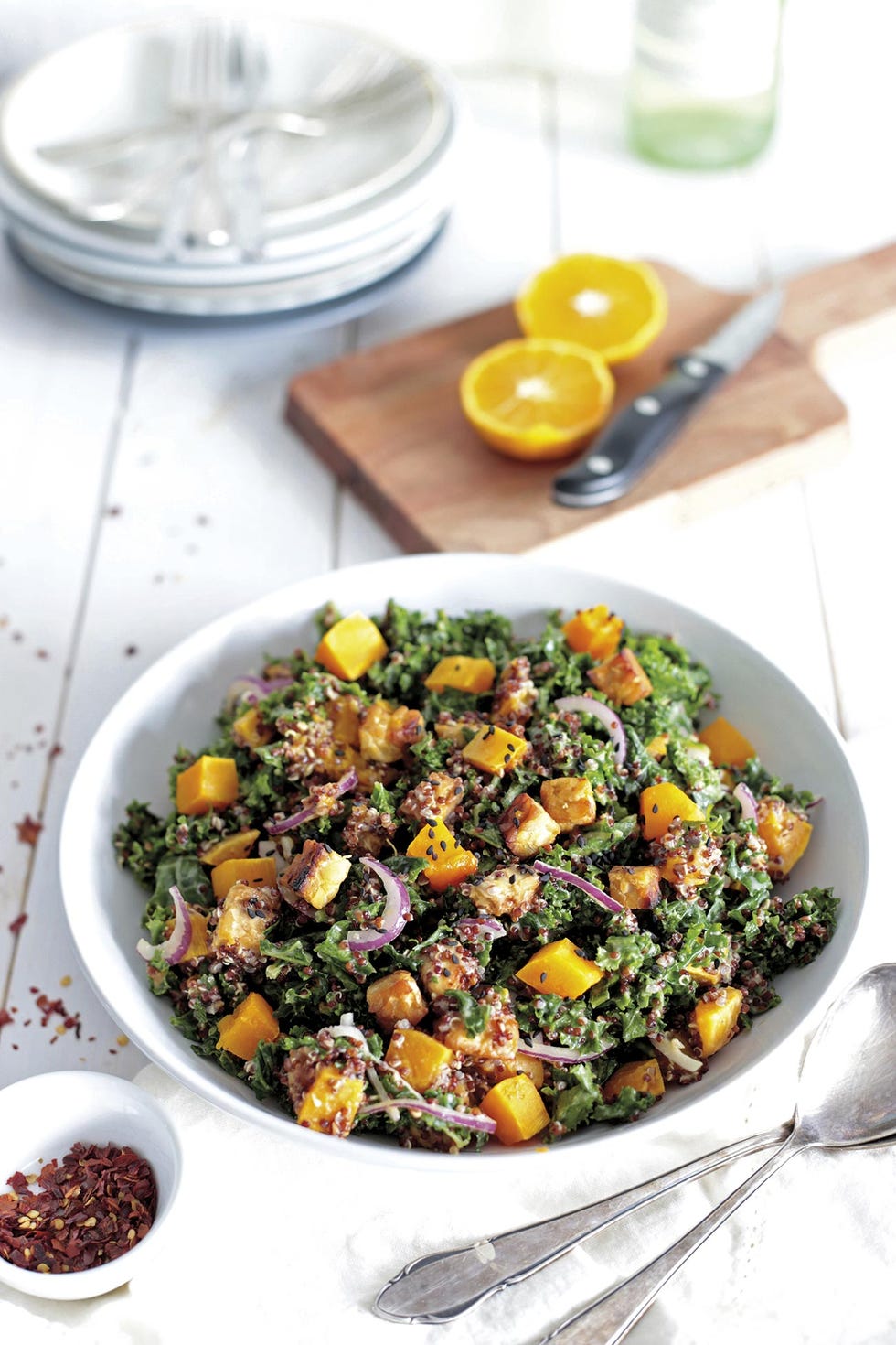quinoa con kale y calabaza