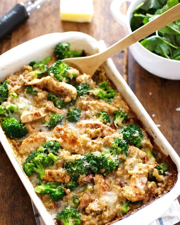 quinoa recipes creamy chicken quinoa and broccoli casserole